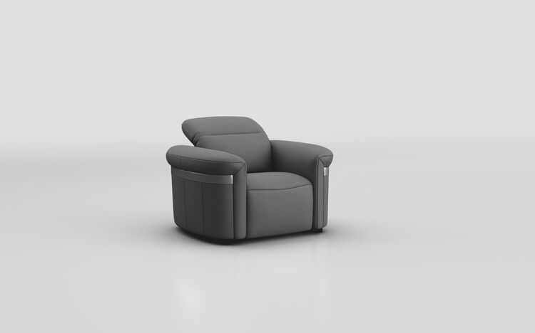 Voltana Armchair with Manual Head Tilt & Silver Trim | Voltana Sofa Range | ScS
