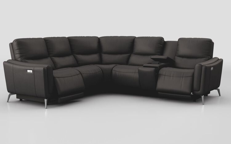 Volbiano 2 Corner 2 Power Recliner with Right Hand Facing Console | Valbiano Sofa Range | ScS