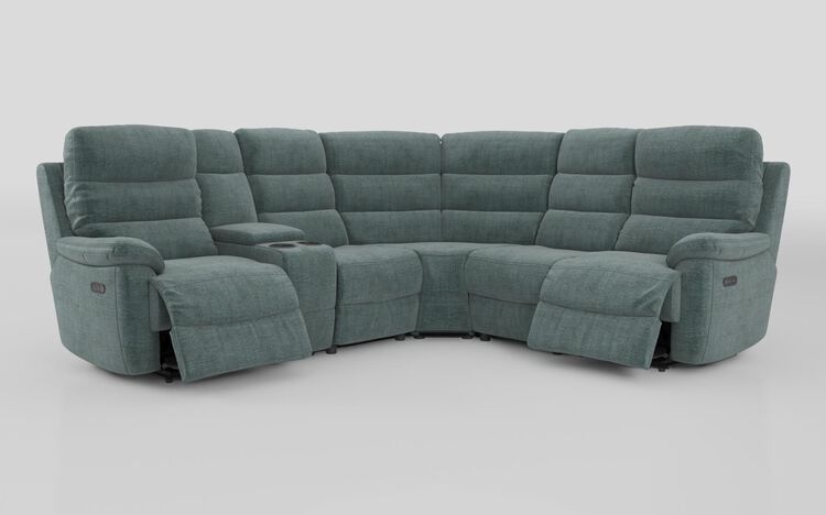 Ossett 2 Corner 2 Power Sofa with Left Hand Facing Console & Head Tilt | Ossett Sofa Range | ScS