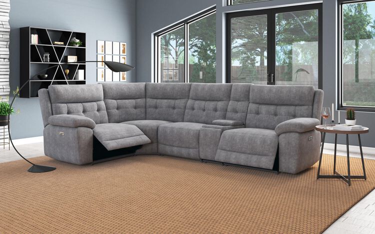 Belford 1 Corner 3 Power Recliner Sofa with Media Unit and Power Head Tilt | Belford Sofa Range | ScS