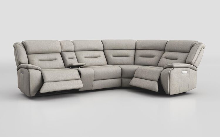 Massari 3 Corner 1 Power Recliner Sofa with Console & Power Head Tilt | Massari Sofa Range | ScS