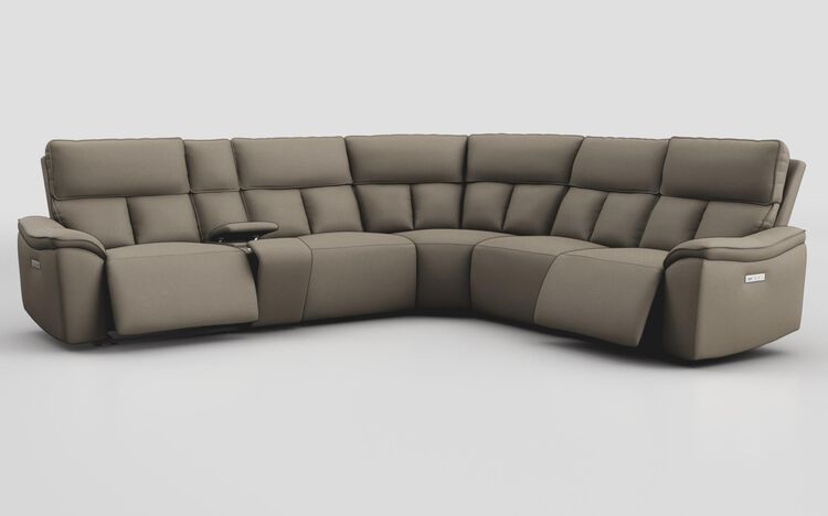 Pianello 3 Corner 3 Power Recliner Sofa with Console & Power Head Tilt | Pianello Sofa Range | ScS