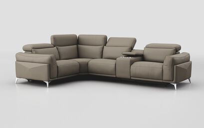 Gattolino 1 Corner 2 Static Sofa with Manual Head Tilts & Console | Gattolino Sofa Range | ScS