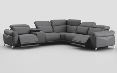 Gattolino 2 Corner 2 Power Recliner Sofa with Manual Headrests & Console | Gattolino Sofa Range | ScS