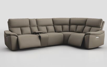 Pianello 3 Corner 1 Power Recliner Sofa with Console & Power Head Tilt | Pianello Sofa Range | ScS