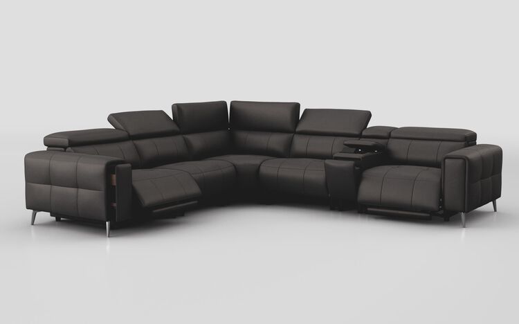 Casetti 2 Corner 2 Power Recliner Sofa Right Hand Facing Console with Power Head Tilt & Storage Arm | Casetti Sofa Range | ScS