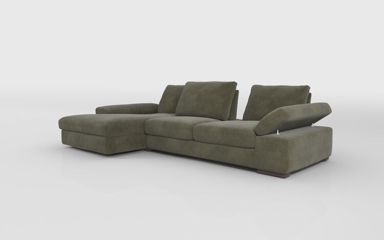 Savazza 4 Seater Sofa with Adjustable Back Rest Left Hand Facing Lounger | Savazza Sofa Range | ScS