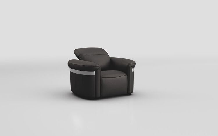 Voltana Armchair with Manual Head Tilt & Silver Trim | Voltana Sofa Range | ScS