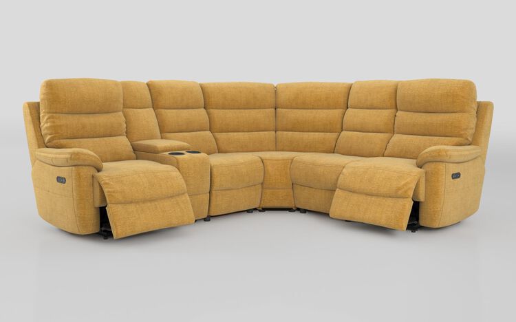 Ossett 2 Corner 2 Power Sofa with Left Hand Facing Console & Head Tilt | Ossett Sofa Range | ScS