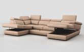 Bagnara Corner Sofa with RHF Storage Lounger, LHF Chaise, Sliding Footrest & Manual Head Tilt