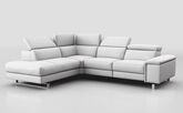 Viserba 2 Corner 3 Sofa with Left Hand Facing Chaise & Manual Head Tilt