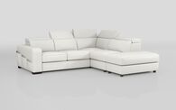 Melizzano 2 Corner 2 Sofa with Sliding Footrest, Right Hand Facing Chaise with Pockets & Ottoman | Melizzano Sofa Range | ScS