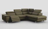 Viserba 3 Corner 2 LHF Power Recliner with Power Head Tilt & RHF Chaise with Manual Head Tilt