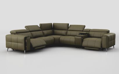 Casetti 2 Corner 2 Power Recliner Sofa Right Hand Facing Console with Power Head Tilt & Storage Arm | Casetti Sofa Range | ScS