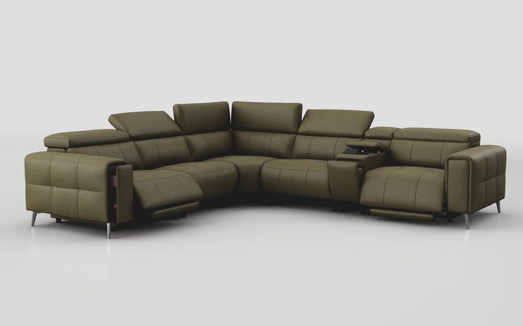 Casetti 2 Corner 2 Power Recliner Sofa Right Hand Facing Console with Power Head Tilt & Storage Arm | Casetti Sofa Range | ScS