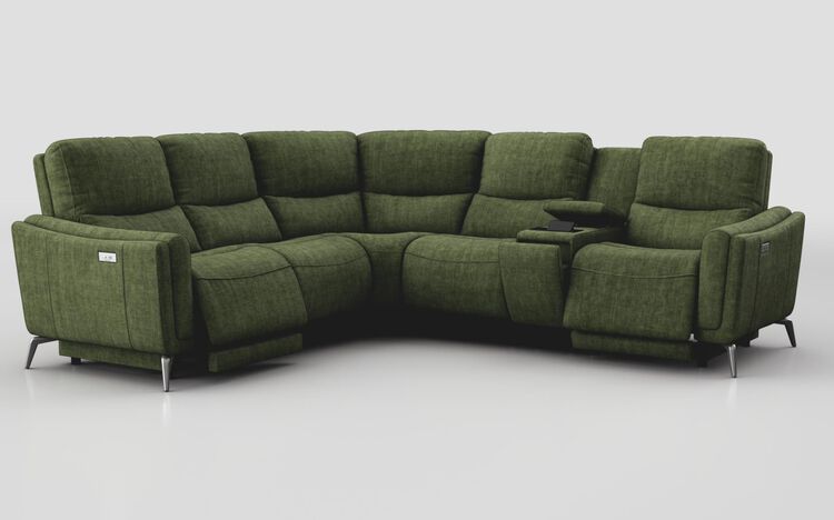Valbiano 2 Corner 2 Power Recliner with Right Hand Facing Console | Valbiano Sofa Range | ScS
