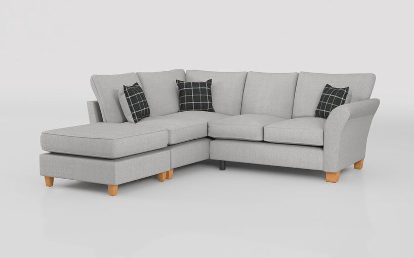 Hugo Fabric 1 Corner 3 Left Hand Facing Chaise Standard Back Sofa