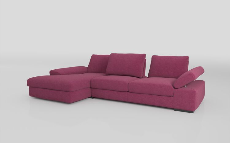 Savazza 4 Seater Sofa with Adjustable Back Rest Left Hand Facing Lounger | Savazza Sofa Range | ScS