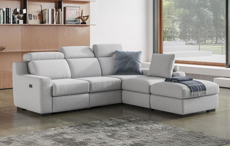 Crostolo 4 Seater Left Hand Facing Power Recliner Sofa