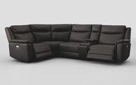 Savio 1 Corner 3 Power Recliner Sofa with Media Console & Silver Charging Pad | Savio Sofa Range | ScS