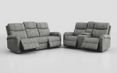 Calisese 3 Seater Power Recliner Sofa & 2 Seater Power Recliner Sofa with Console | Calisese Sofa Range | ScS