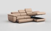 Bagnara 3 Seater Sofa with Right Hand Facing Lounger, Sliding Footrest & Manual Head Tilt