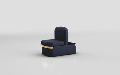Voltana Storage Chair Footstool with Gold Trim | Voltana Sofa Range | ScS
