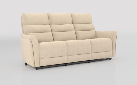 4 Cream Fabric Cleveley 3 Seater Sofa