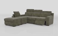 Crostolo 1 Corner 3 Right Hand Facing Power Recliner and Left Hand Facing Chaise Sofa with Ottoman | Crostolo Sofa Range | ScS