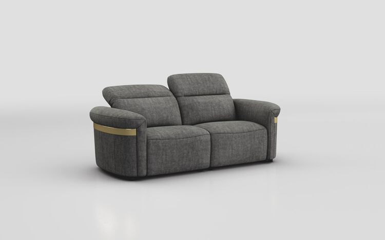 Voltana 3 Seater Sofa with Manual Head Tilt & Gold Trim | Voltana Sofa Range | ScS