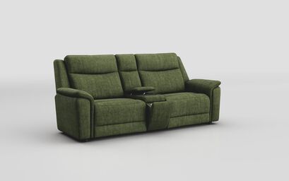 Savio 3 Seater Power Recliner Sofa with Media Console & Silver Charging Pad | Savio Sofa Range | ScS
