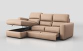 Loiano 3 Seater Sofa with Left Hand Facing Lounger & Sliding Footrest