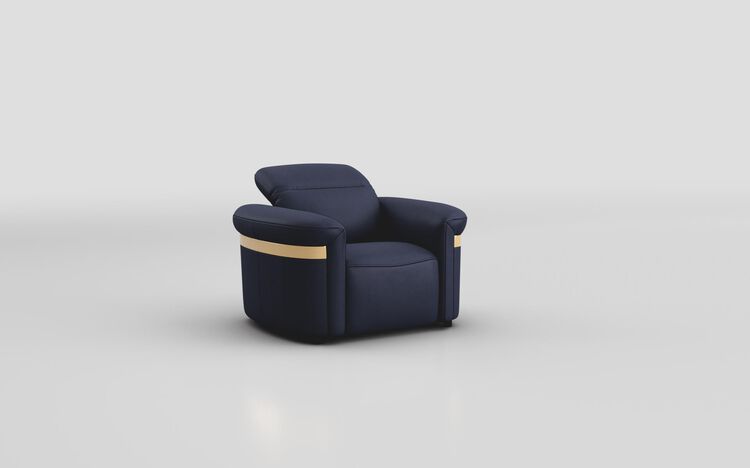 Voltana Armchair with Manual Head Tilt & Gold Trim | Voltana Sofa Range | ScS