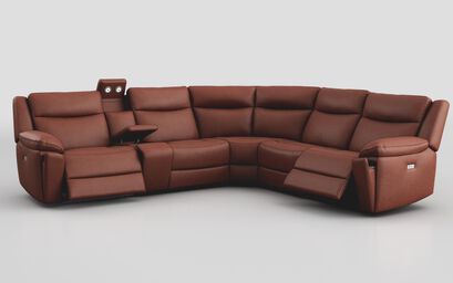 Villa 3 Corner 3 Power Recliner Sofa & Console with Lights | Villa Sofa Range | ScS