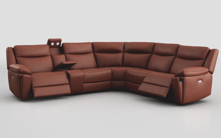 Villa 3 Corner 3 Power Recliner Sofa & Console with Lights | Villa Sofa Range | ScS
