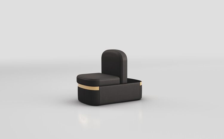 Voltana Storage Chair Footstool with Gold Trim | Voltana Sofa Range | ScS