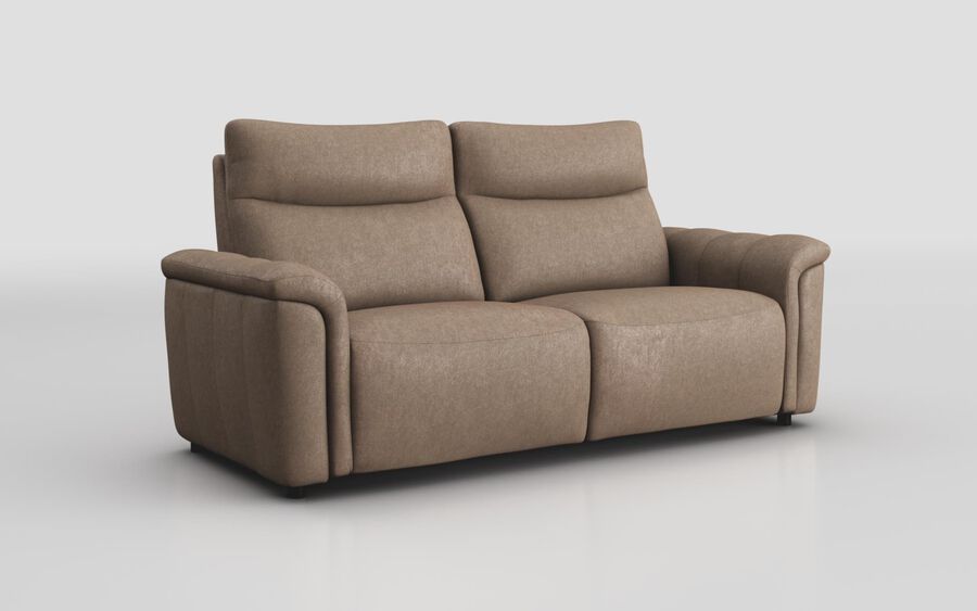 Brown Fabric Zello 3 Seater Sofa