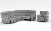 Belford 3 Corner 1 Power Recliner with Media Unit and Power Head Tilt & Power Chair with Head Tilt