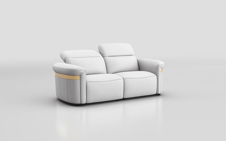 Voltana 3 Seater Sofa with Manual Head Tilt & Gold Trim | Voltana Sofa Range | ScS