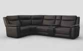 Savio 1 Corner 3 Sofa with Media Console & Silver Charging Pad
