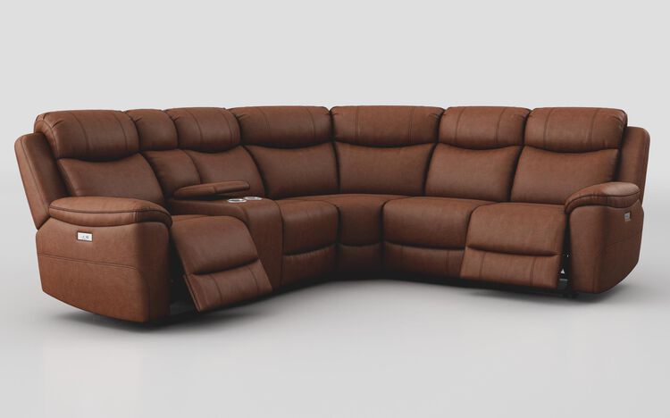 Tiglio 2 Corner 2 Power Recliner Sofa with Left Hand Facing Console | Tiglio Sofa Range | ScS