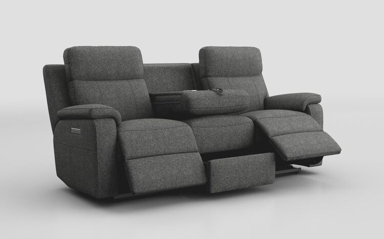 Calboli 3 Seater Power Recliner Sofa with Power Head Tilt, Lumbar, Drawer & Table | Calboli Sofa Range | ScS