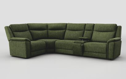 Savio 1 Corner 3 Sofa with Media Console & Black Charging Pad | Savio Sofa Range | ScS