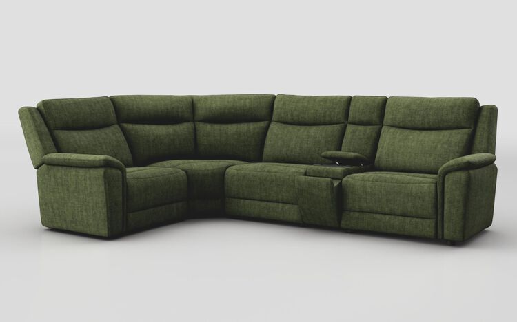 Savio 1 Corner 3 Sofa with Media Console & Black Charging Pad | Savio Sofa Range | ScS