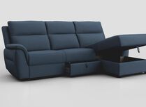 Sogliano 3 Seater Manual Recliner Sofa With Drawer & Right Hand Facing Storage Chaise | Sogliano Sofa Range | ScS