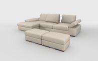 Savazza 4 Seater Sofa with Left Hand Facing Lounger & Two Ottoman Footstools | Savazza Sofa Range | ScS