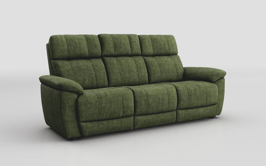 4 Green Fabric Sassuolo 3 Seater Sofa