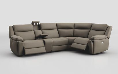 Villa 3 Corner 1 Power Recliner Sofa & Console with Lights | Villa Sofa Range | ScS