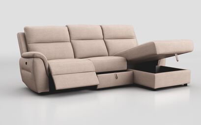 Sogliano 3 Seater Manual Recliner Sofa With Drawer & Right Hand Facing Storage Chaise | Sogliano Sofa Range | ScS