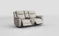 Savio 2 Seater Power Recliner Sofa with Power Media Console & Black Charging Pad | Savio Sofa Range | ScS
